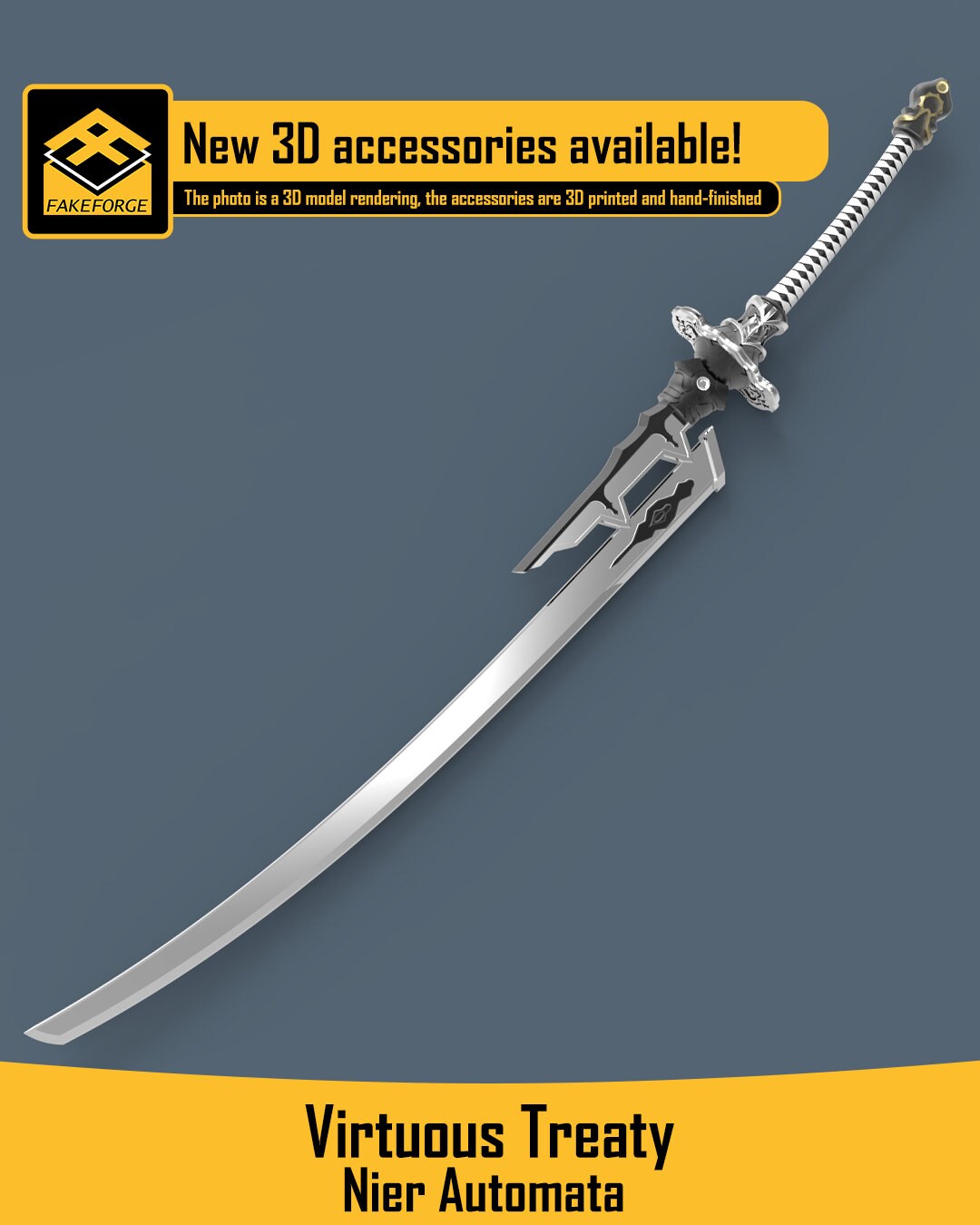 Nier Automata 2b Virtuous Contract Katana Sword 2b Cosplay Etsy Nier Automata 2b Virtuous Contract Katana Sword 2b Cosplay Etsy
