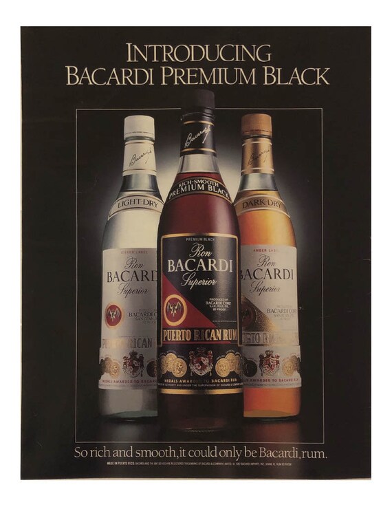 bacardi cigarette 1987 Bacardi Rum / Winston Cigarette Print Ad from LIFE Magazine