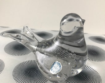Solid Clear Glass Bird Figurines used