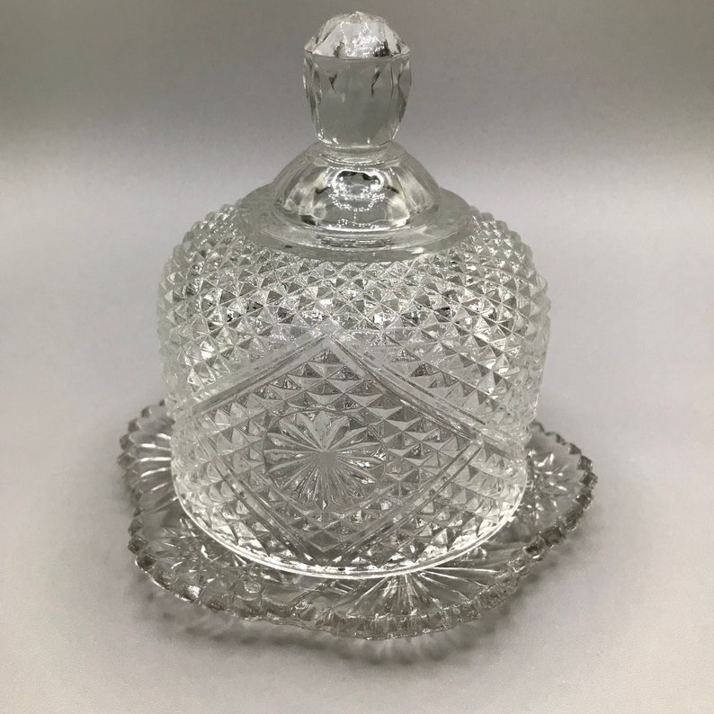 Avon Fostoria Crystal Butter Dish Etsy