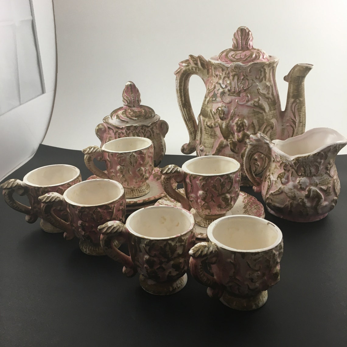 Vintage Betson's Hand Painted Child Size Tea Set Etsy