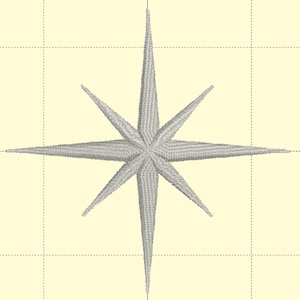 North Star Embroidery Design - Instant Download