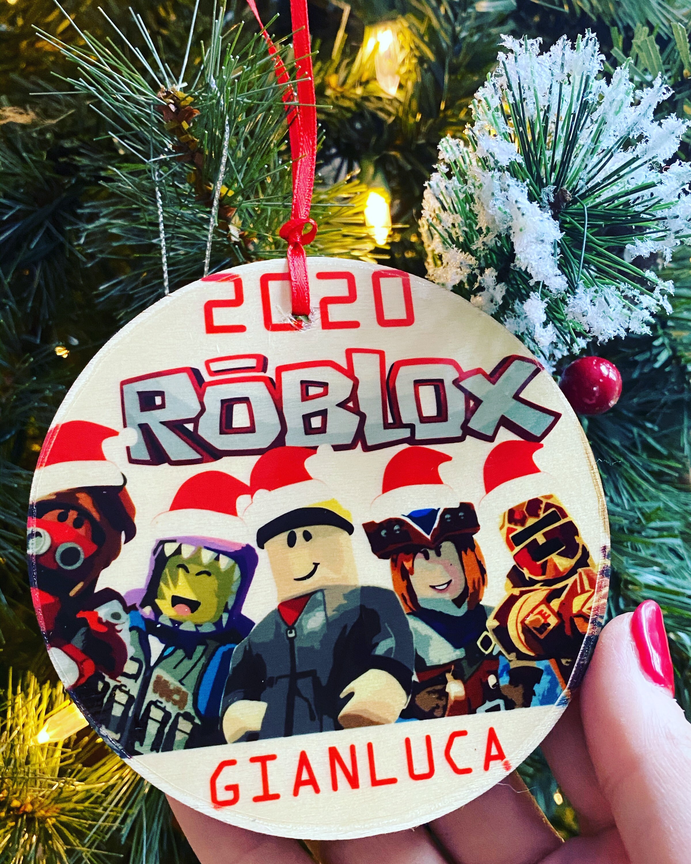Roblox Customized Christmas Ornament 5x5 customized Ornament Etsy