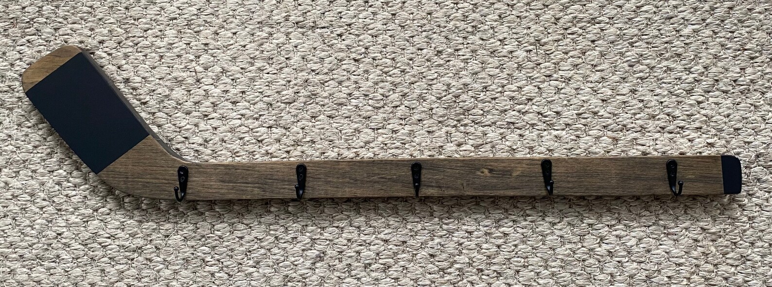 Reclaimed Wood Hockey Stick Coat Rack with metal hooks Etsy