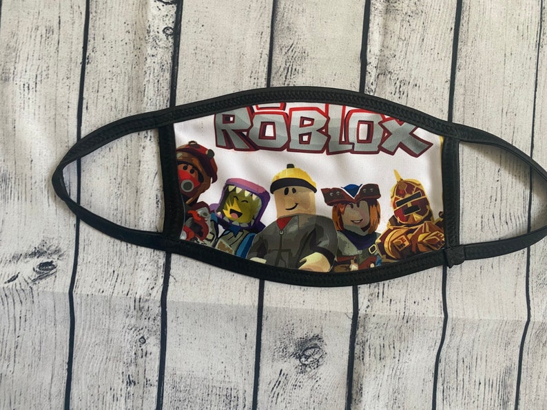 Roblox Kids Unisex Face Mask 100 Polyester Made In Canada One Etsy - all for one mask roblox