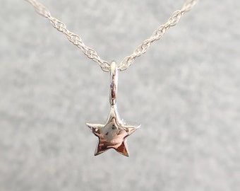 Star Pendant Necklace in Sterling Silver necklace, Celestial necklace, dainty necklace, gift for her, birthday gift • Graduation Gift
