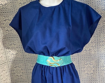 Casual marineblauwe jurk VTG