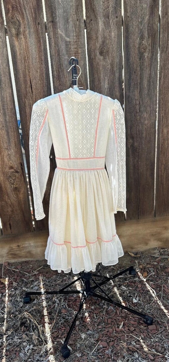 70's Cinderalla Girls Prairie Boho Party Dress