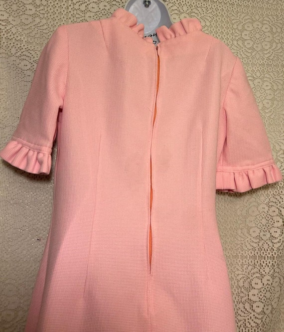 Vtg Pretty In Pink Dress, Homemade Sz Small - image 9