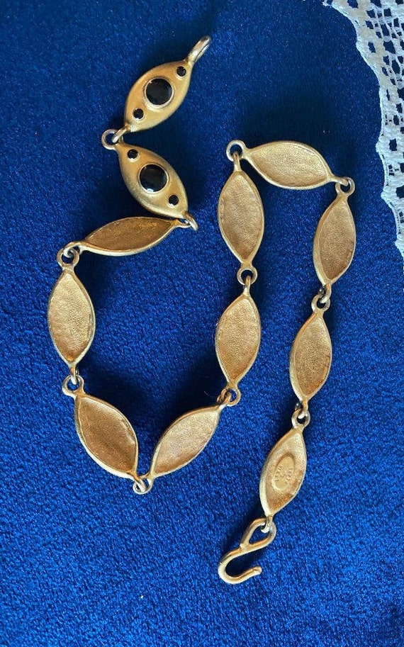 Vtg Erwin Pearl Gold chocker necklace - image 3