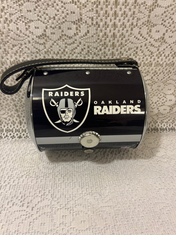 Vintage Oakland Raiders Metal Round Handbag,