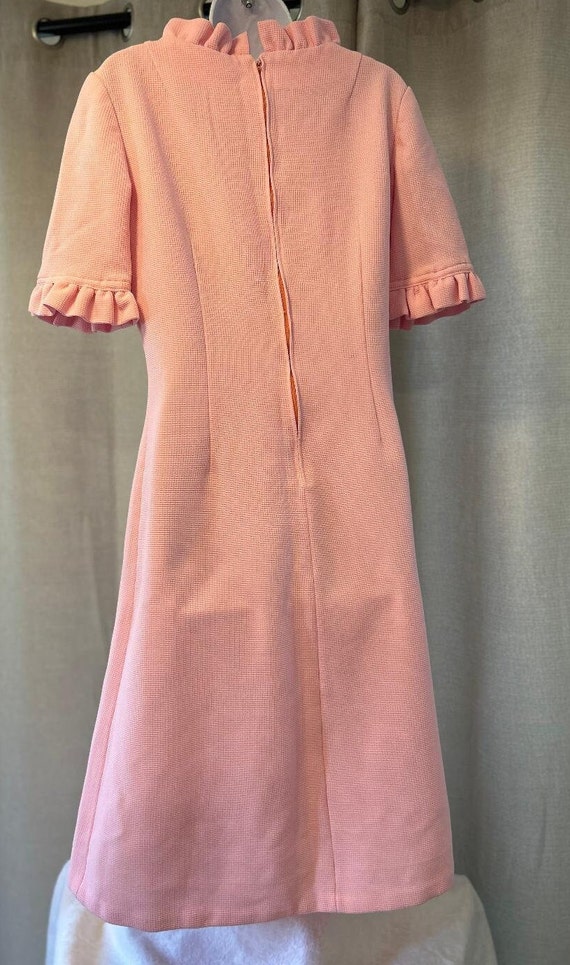 Vtg Pretty In Pink Dress, Homemade Sz Small - image 3