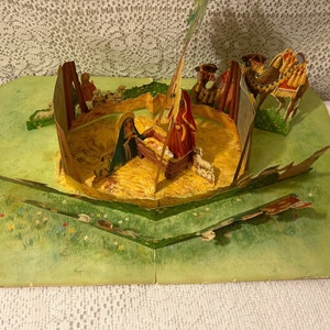 Cartão de felicitações vintage Hallmark Paper Pop Up, feito no Japão