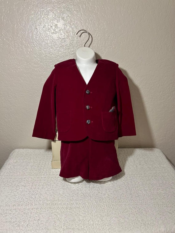 Holiday Red Velvet 2 piece Overall & Jacket Set, U