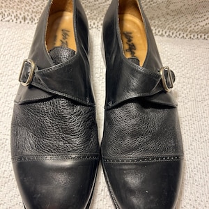 Vito Rufolo Mens Leather Blk Dress Shoes, Sz 12 N  display picture 1
