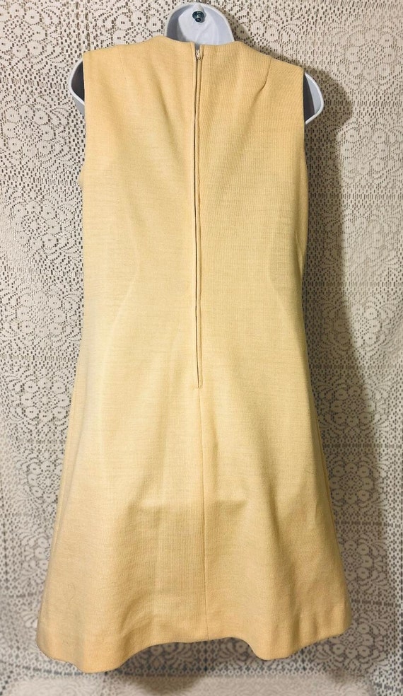 Vtg Mod Alison Ayres Cream/Brn Casual Dress,SZ 12 - image 5