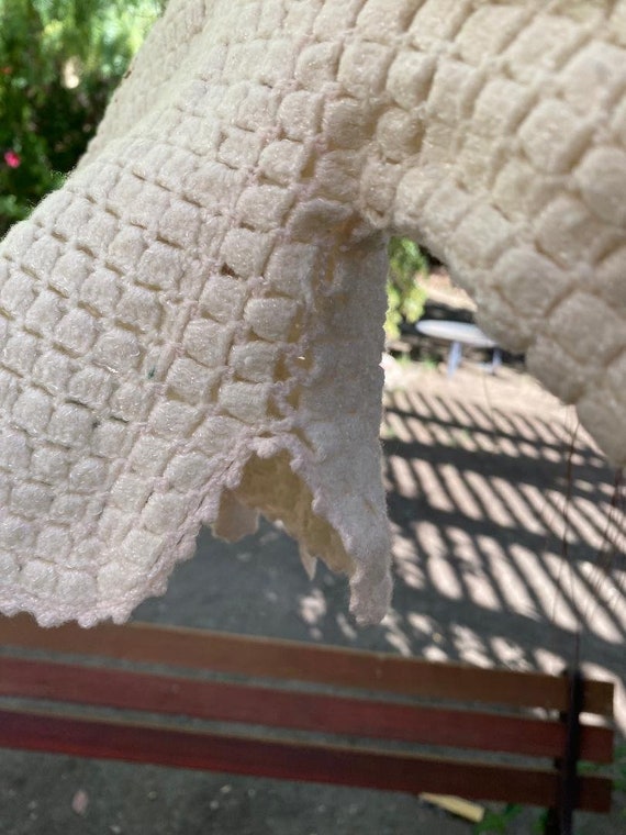 Vtg Ivory Baby Crochet Sweater - image 9