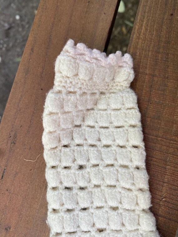 Vtg Ivory Baby Crochet Sweater - image 10