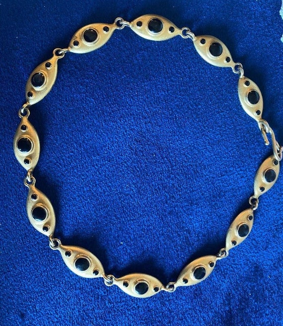 Vtg Erwin Pearl Gold chocker necklace - image 1