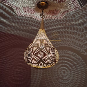 New Moroccan Brass ceiling Lamp shade, Handmade Pendant light, Moroccan chandelier, Hanging Turkish lantern