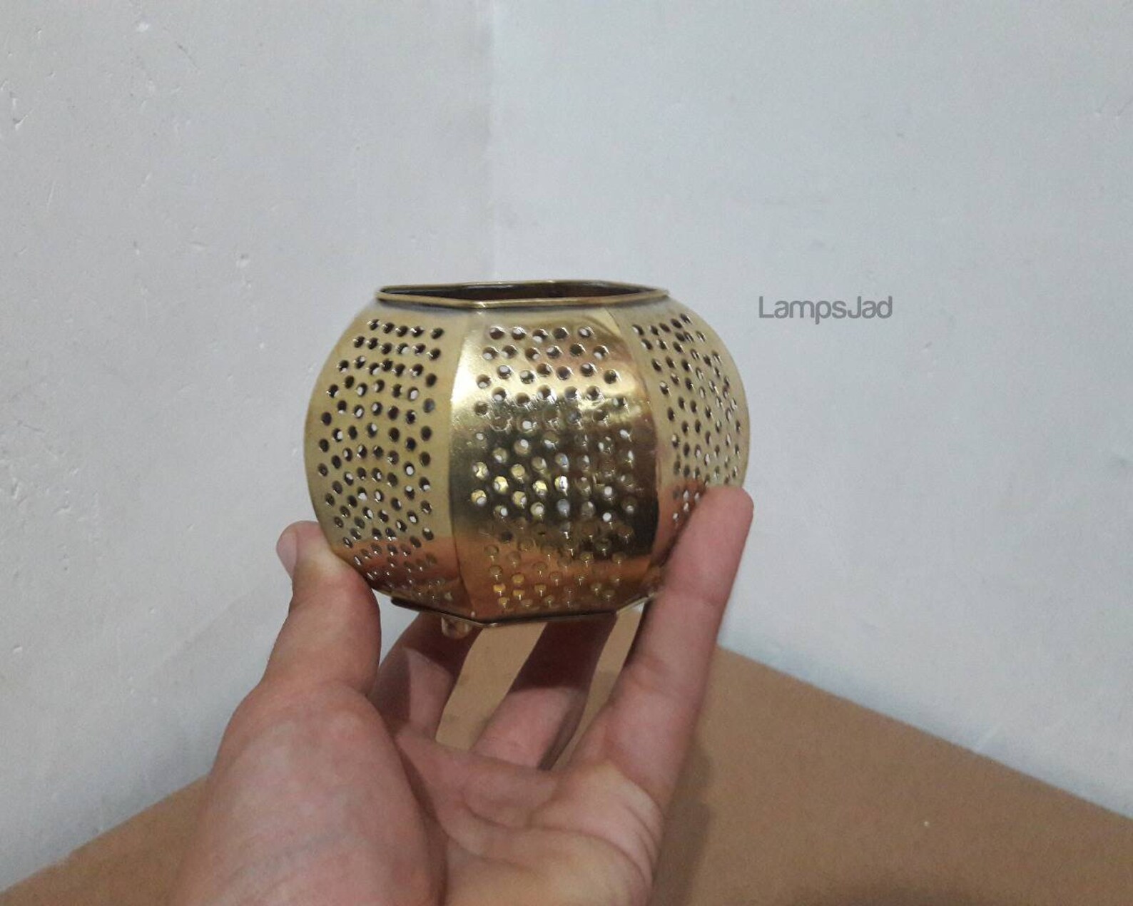 2 Moroccan Candle Holders Copper Brass and Silver Handmade Etsy