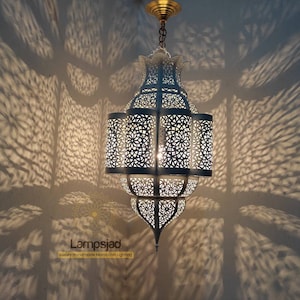 Prachtige Marokkaanse kinderlampenkap witte lamp, hangende hanglamp Marokko + GRATIS EXPRESS verzending met DHL - Moroccan Home.