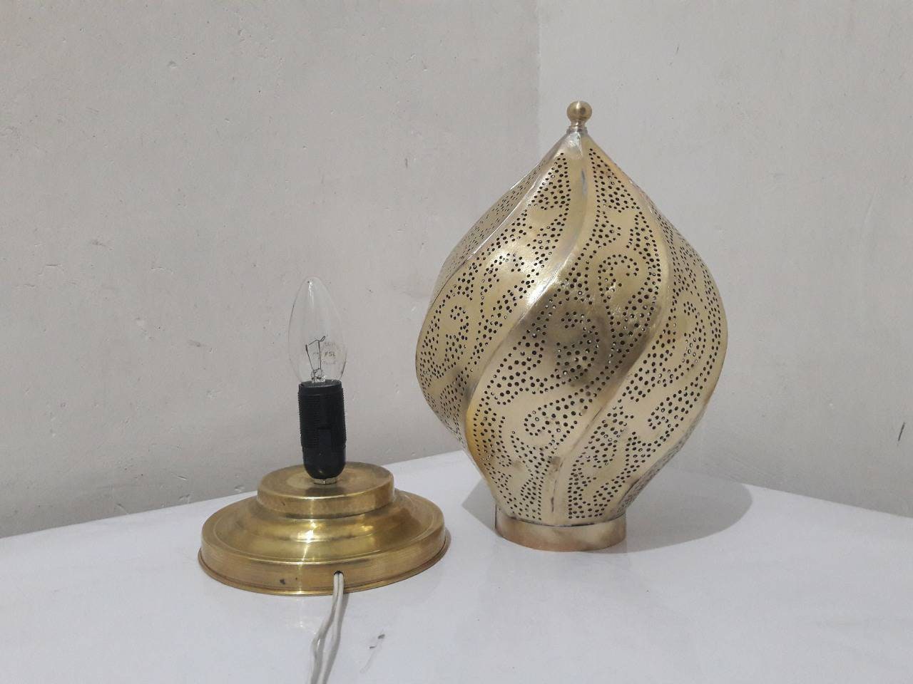 Moroccan Brass Bedside Lamp Infinity lampshade Floor and | Etsy