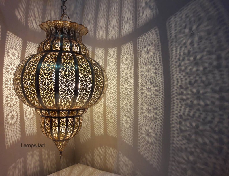 Große hängende marokkanische Lampenschirm Lampe Anhänger | Etsy