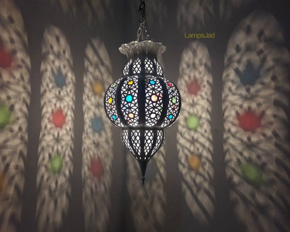 White moroccan light on sale shade