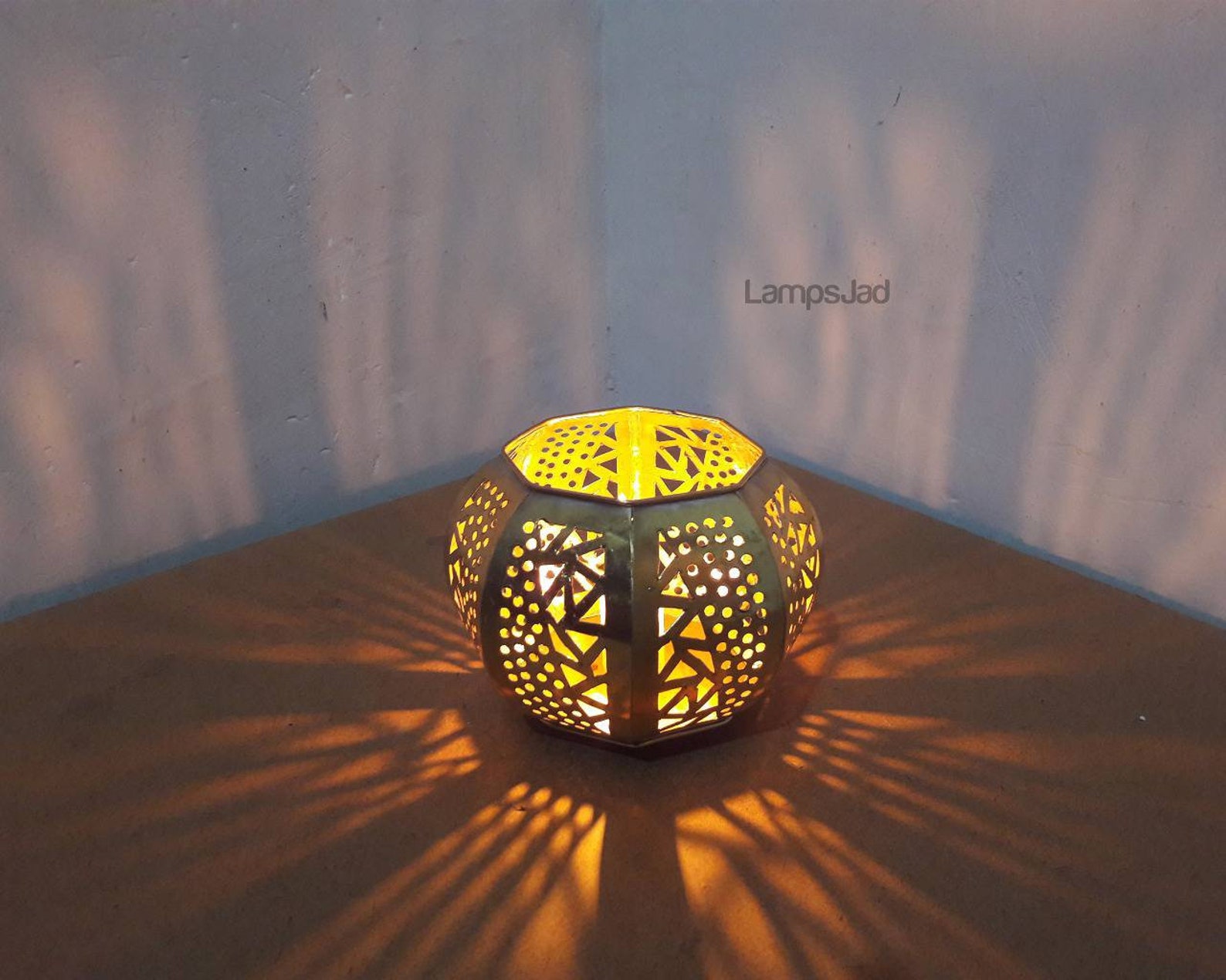 2 Moroccan Candle Holders Copper Brass and Silver Handmade Etsy