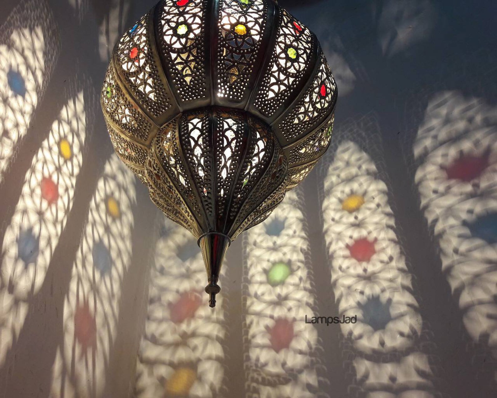 Colorful Moroccan Handmade Lampshade lamp gives The Moroccan Etsy