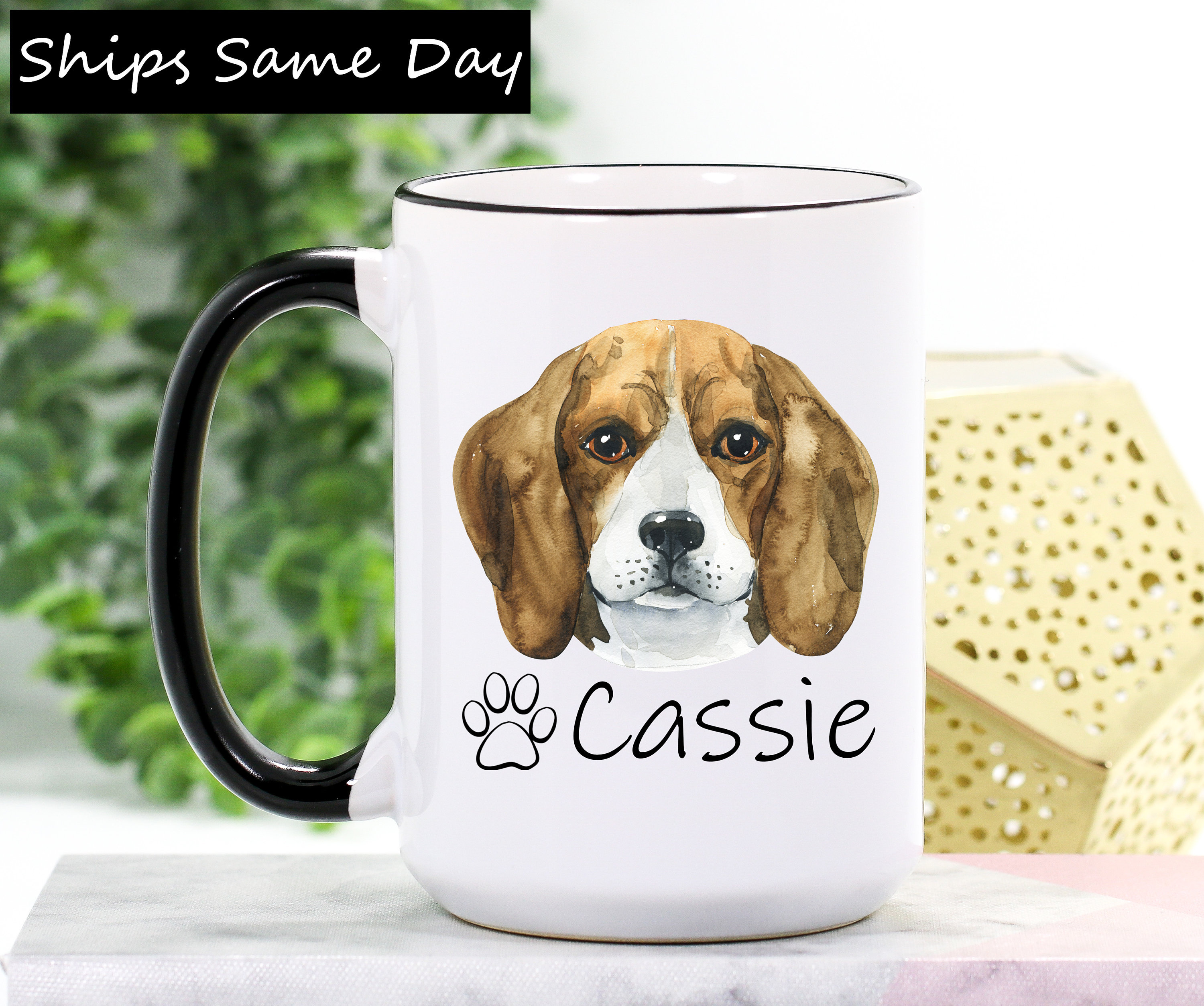 Best Gift Ceramic Coffee Mugs Beagle Dog Pattern Vintage 
