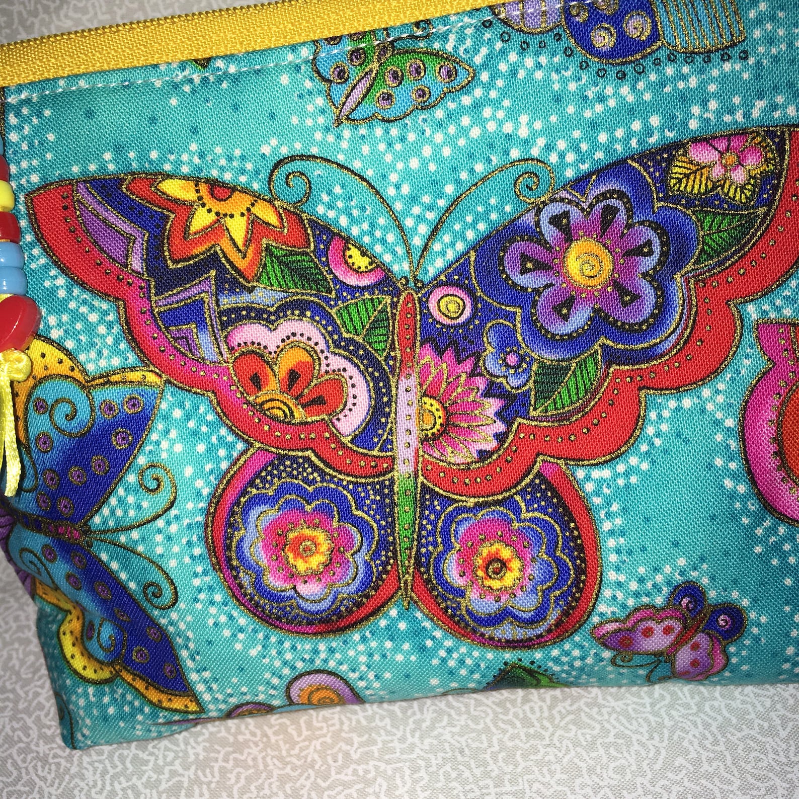 Laurel Burch Cloisonné Schmetterlinge Druck Aqua Stoff | Etsy
