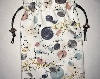 Astrology Constellations Print Tarot Card Bag,Oracle Card Bag,Planets
