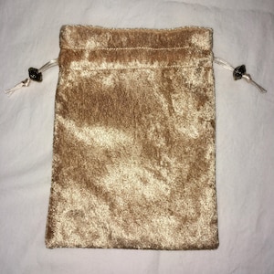 Gold Crushed Samt / Gold Satin Futter Tarot Kartentasche, Kristalltasche, Schmucktasche