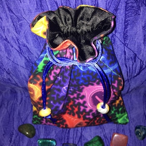 Magische Pilze Tarot Karten Tasche, mit schwarzem Satin Innenfutter