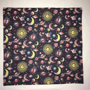 Reversible Celestial / Black Crushed Samt Tarot Lesetuch, Tarot Karte Wrap, Altar Tuch
