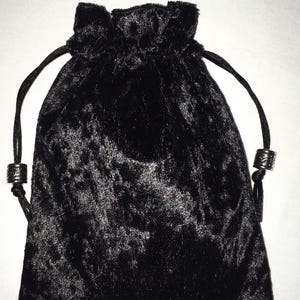 Schwarze Samt / Schwarzes Satin Futter Tarot Karten Tasche, Kristall Tasche, Schmuck Tasche, Deck Tasche
