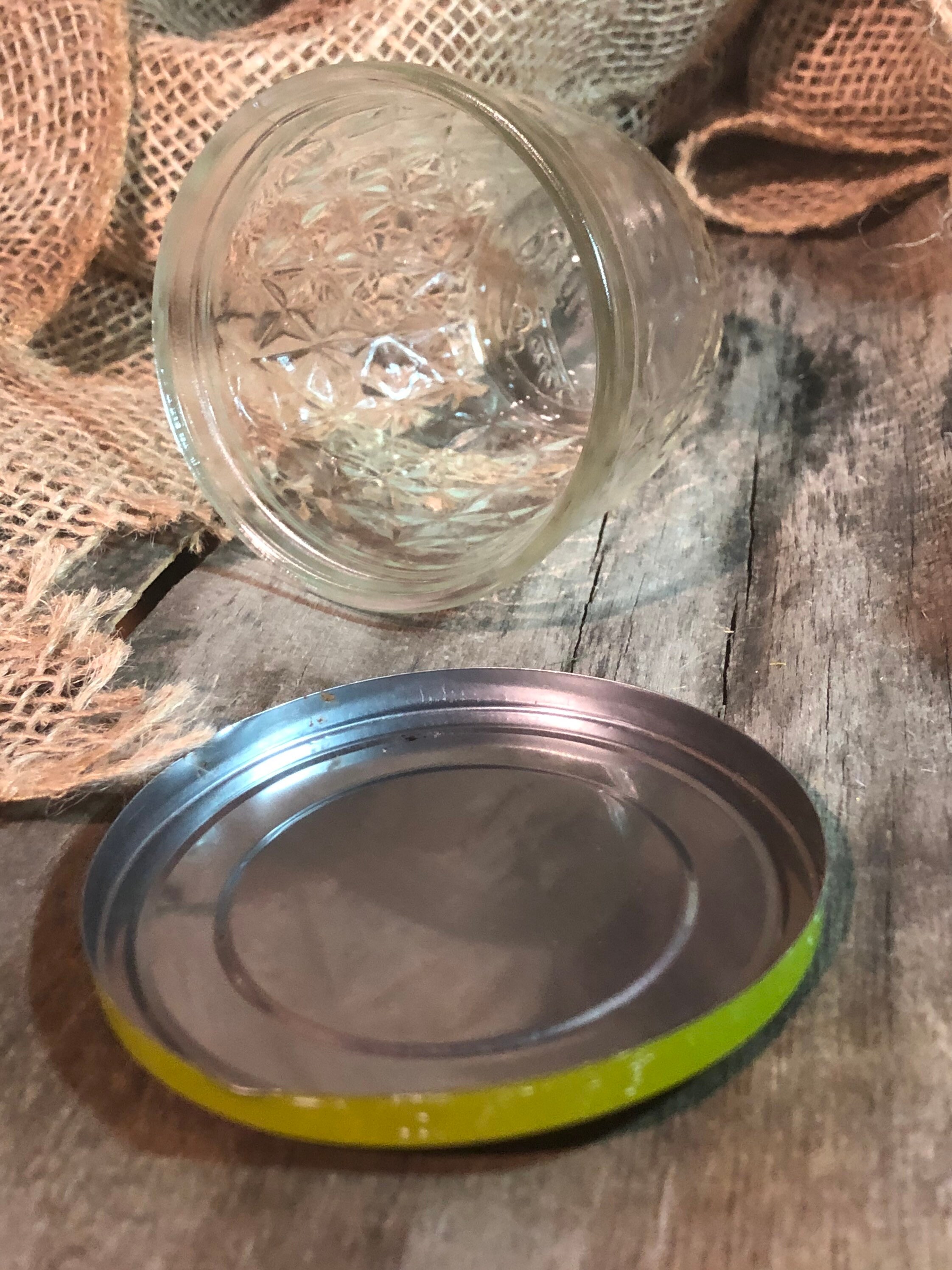 Vintage Ball Quilted Crystal 1/2 Pint Jelly Jar With Pretty Etsy