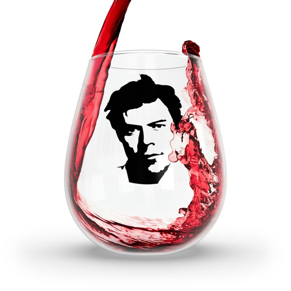 Harry Styles Wine Glass, One Direction, English Singer, Pop Music, Gift For Her, Birthday Gift, Stemless Wine Glass, Harry, Wine Cup, Gift