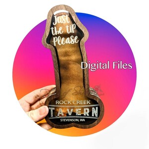 DIGITAL Penis Tip Jar SVG file, adult themed piggy bank, just the tip, dick bank, laser cut files, laser ready, glowforge and other lasers