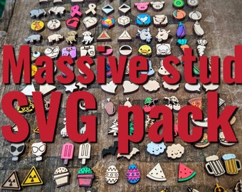 Massive stud earring set, SVG files 60 pairs, holiday, animals, food, geometric, beer, jewelry making bundle svg, laser cut files, glowforge