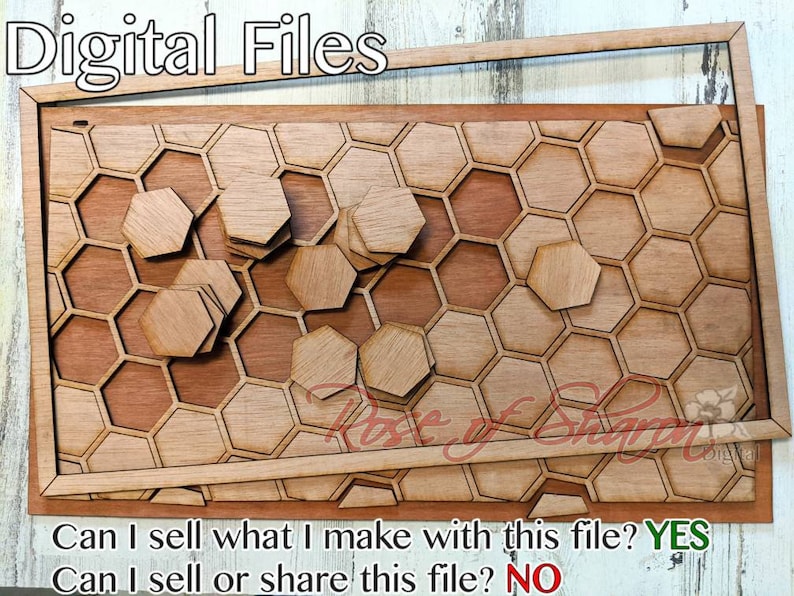 Download Honeycomb layered sign SVG diy laser cut sign files | Etsy
