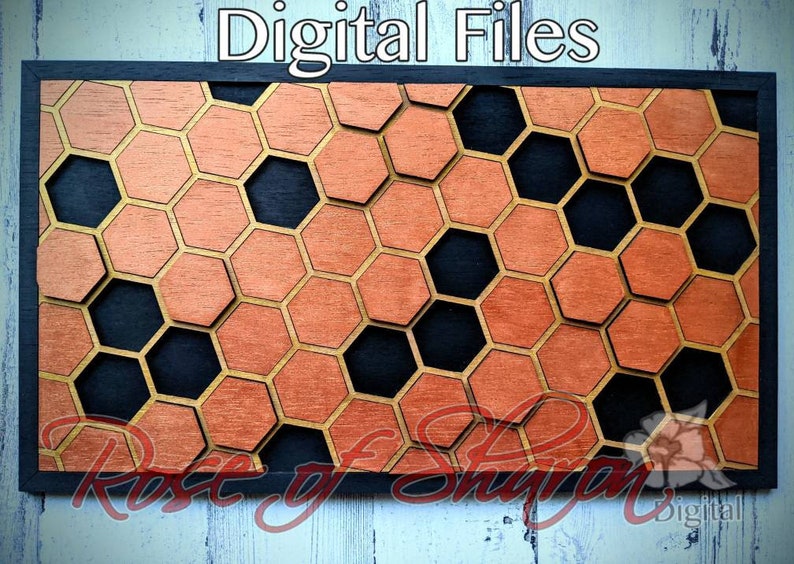 Download Honeycomb layered sign SVG diy laser cut sign files | Etsy