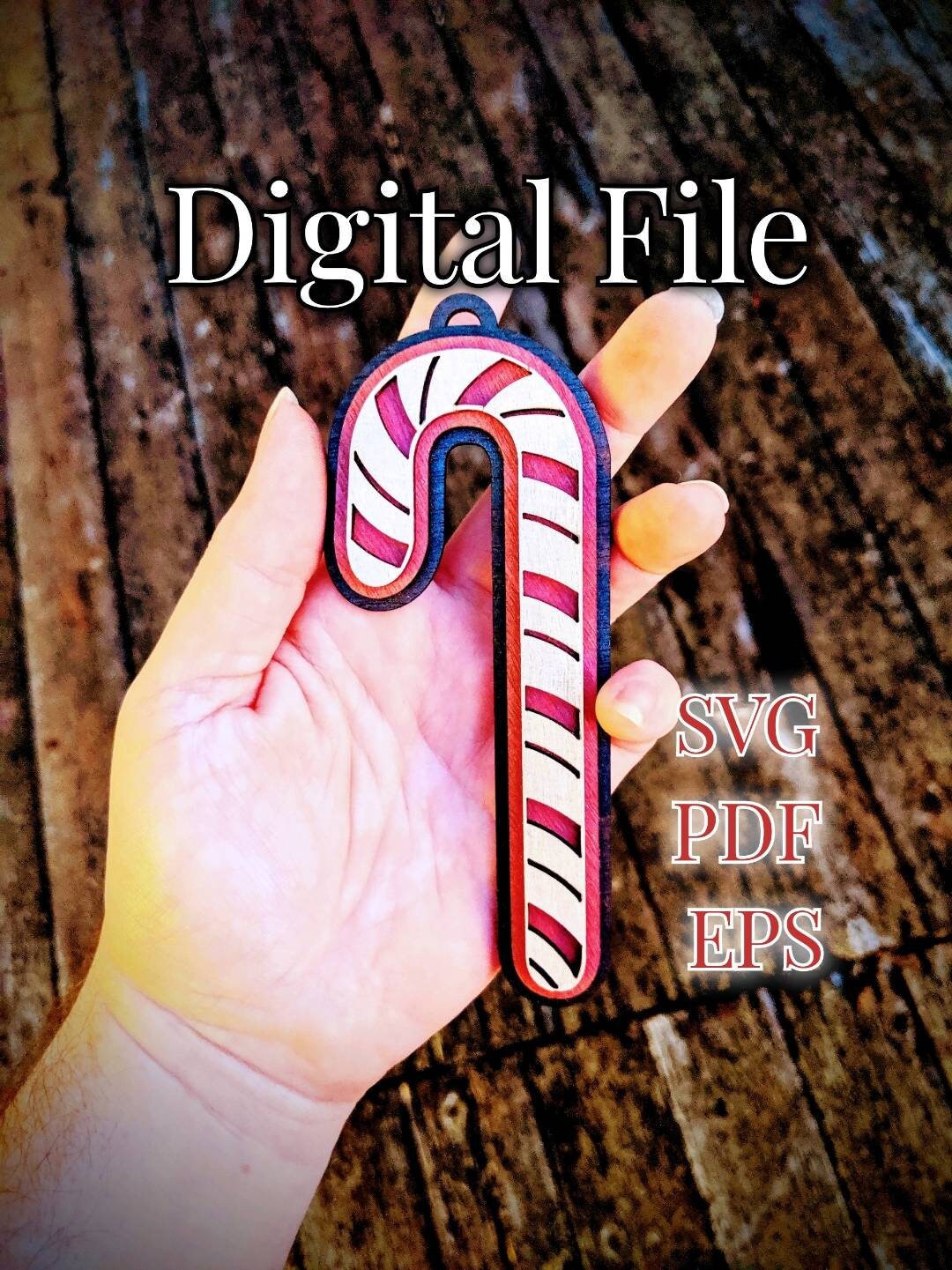 Download Candy Cane Ornament Svg Pdf Eps Christmas Ornament Svg Etsy