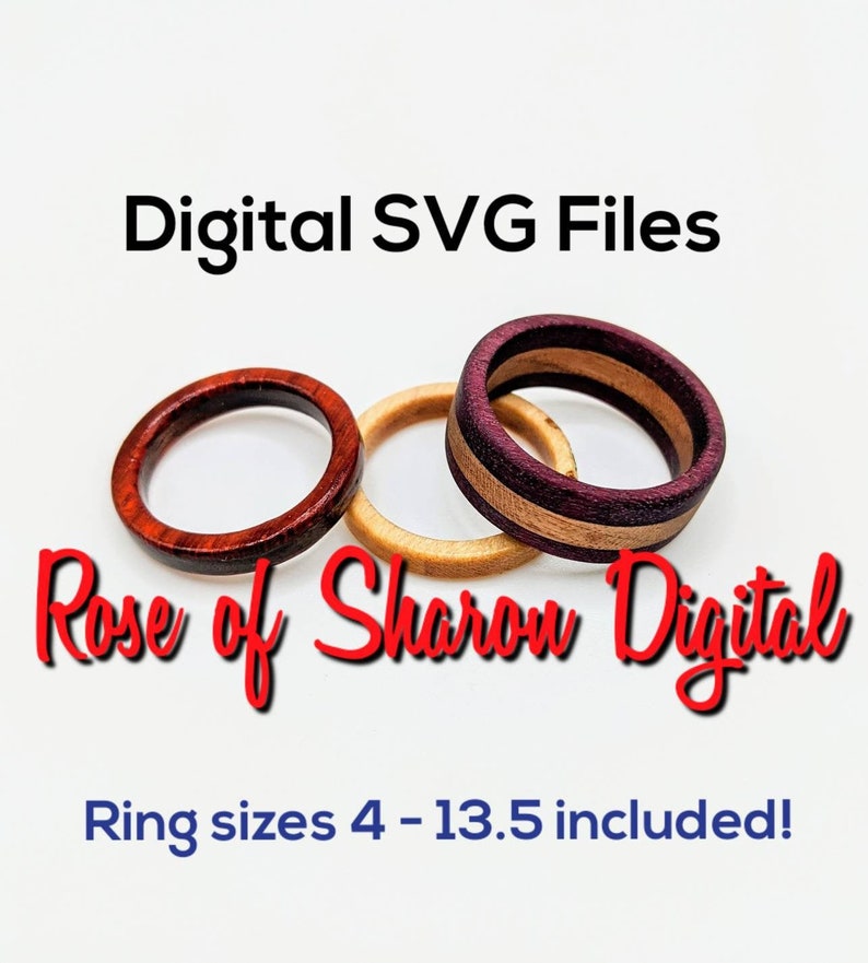 DIGITAL Ring Sizes for Laser Cutting Svg Files Sizes 413.5 Etsy UK