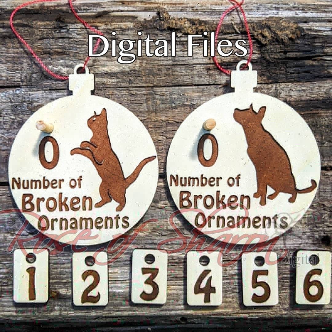 Download Naughty Pet Christmas Ball Svg File Broken Ornaments Bad Etsy