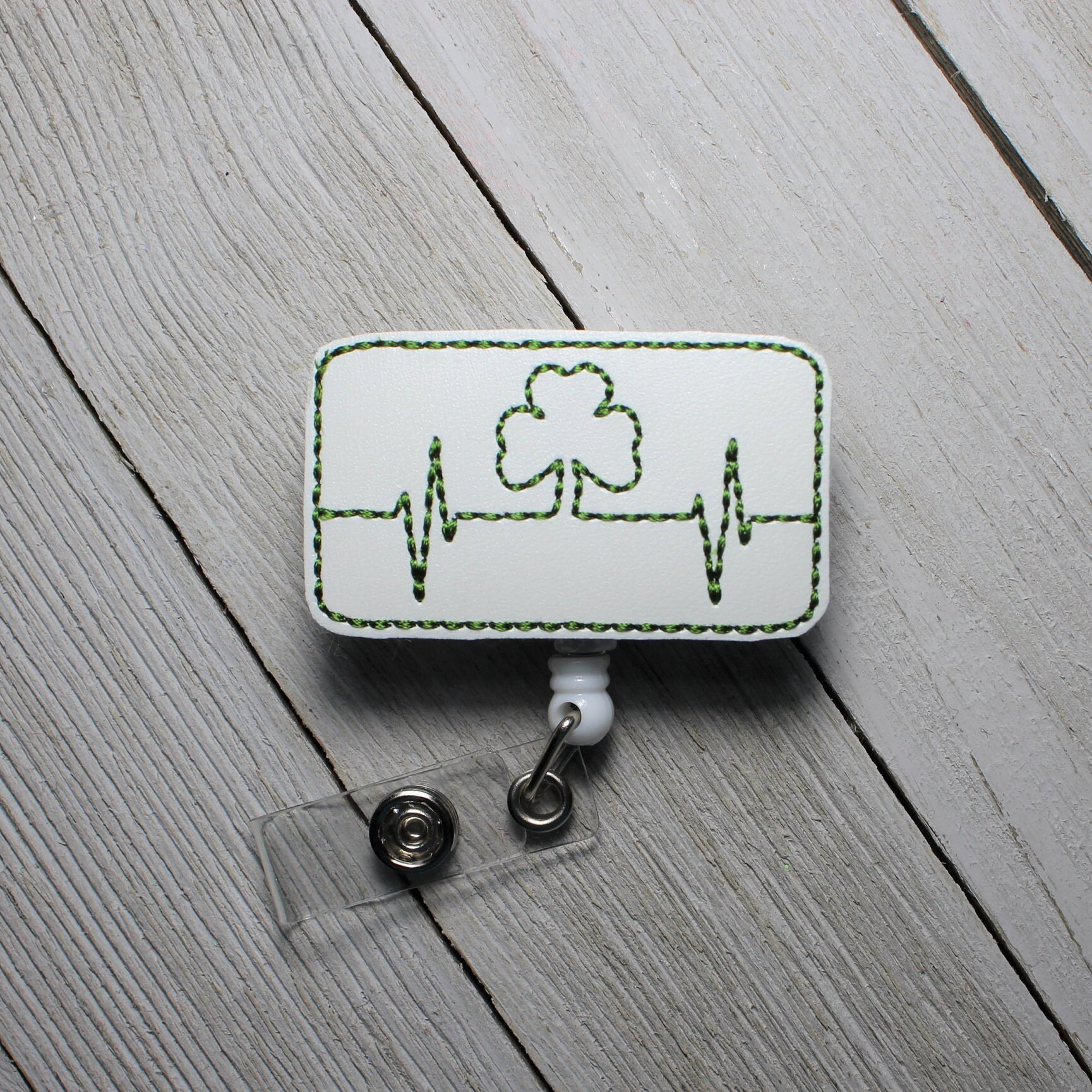 Clover EKG badge holder