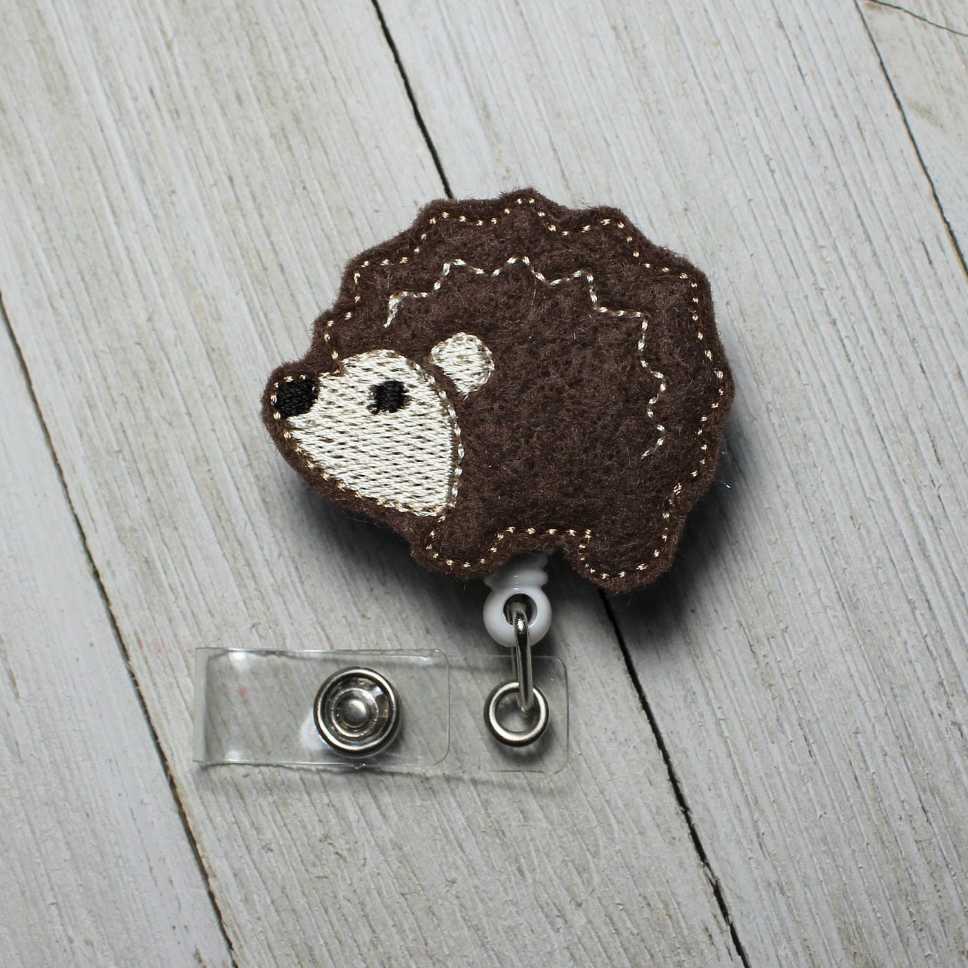 Hedgehog badge holder