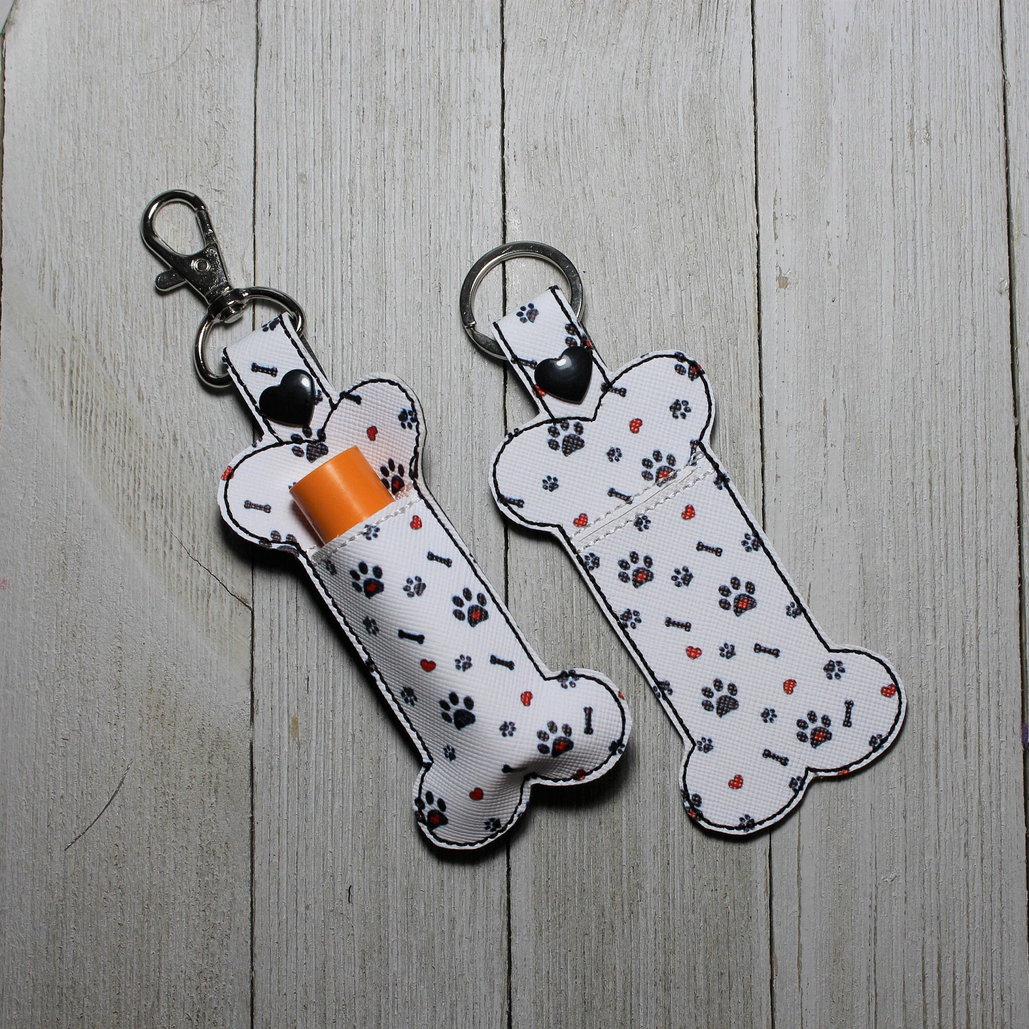 Dog bone chapstick holder Dog chapstick holder dog paw Etsy